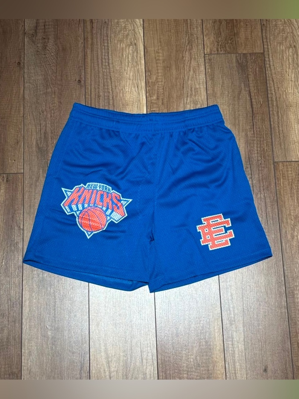 Eric Emanuel EE New York Knicks Blue and Orange Mesh Shorts Brand New (S-XL)